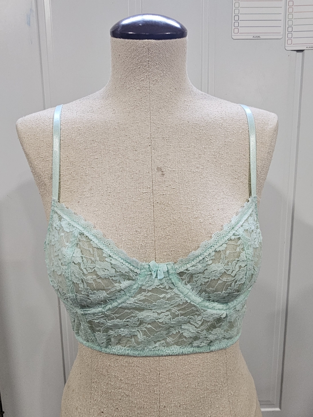 Sheer Lace Bralette in Mint Green - Forever 21 Lingerie